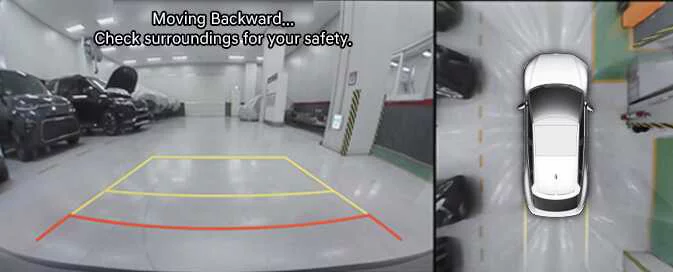 Kia EV6 automatic parking maneuver in progress
