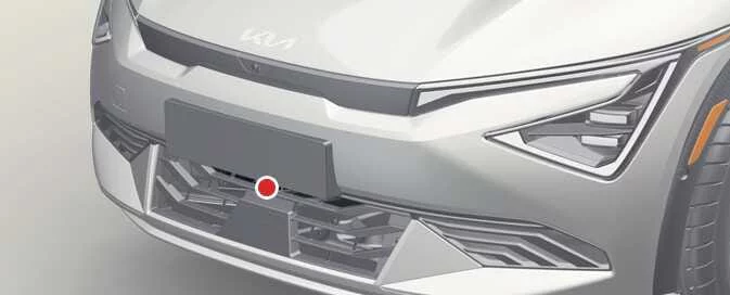 Kia EV6 active air flap system located below front bumper