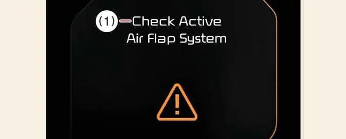 Kia EV6 active air flap malfunction warning message on instrument cluster