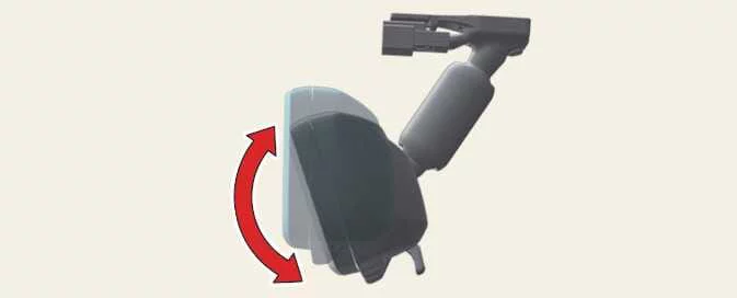Kia EV6 digital center mirror height adjustment and driving position setup
