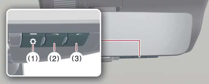 Kia EV6 digital center mirror display settings and brightness adjustment menu
