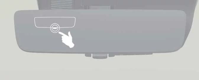 Kia EV6 digital center mirror malfunction warning symbol and system error display
