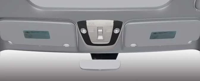 Kia EV6 airbag warning label located on sun visor