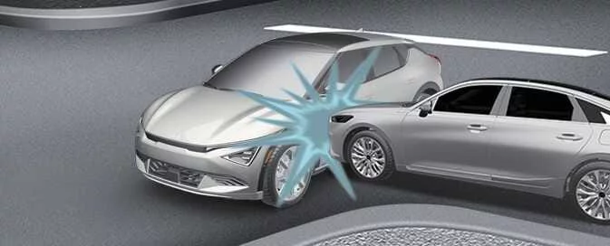 Kia EV6 side airbag deployment example during side impact