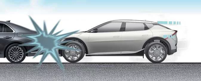 Low-speed collision where Kia EV6 airbags may not deploy