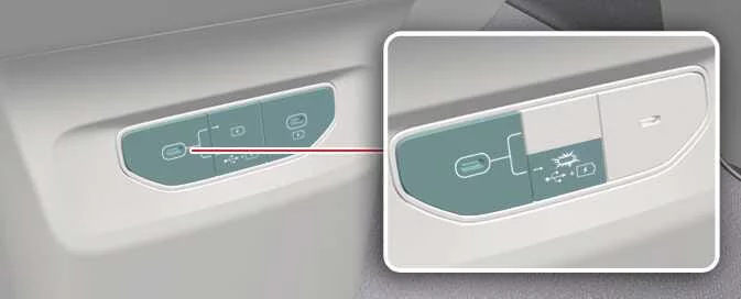 Kia EV6 multimedia USB port and smartphone connection interface