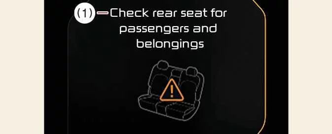 Rear Occupant Alert warning displayed on the Kia EV6 instrument cluster