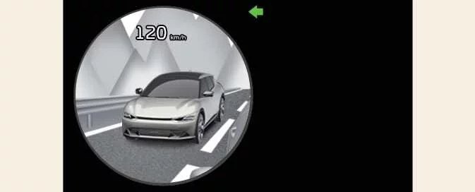 Kia EV6 Blind-Spot View Monitor left-side camera display illustration