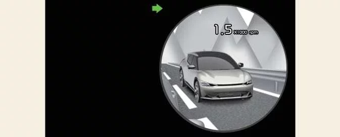 Kia EV6 Blind-Spot View Monitor right-side camera display illustration