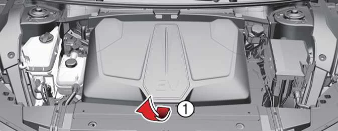 Kia EV6 opening front trunk to access climate control air filter