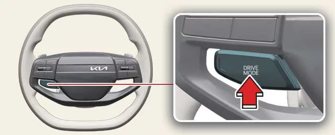 Kia EV6 drive mode selector Type A interface