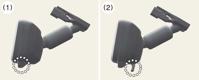 Kia EV6 digital mirror mode selector and rearview mirror adjustment controls