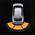 Kia EV6 infotainment parking distance warning display level one