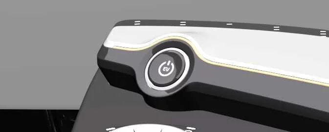 Kia EV6 illuminated EV start stop button and vehicle power control