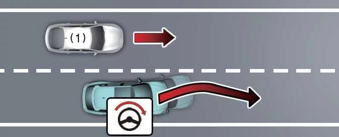 Kia EV6 side collision avoidance assist during lane change maneuvers