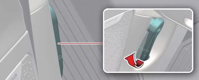 Kia EV6 interior hood release lever location