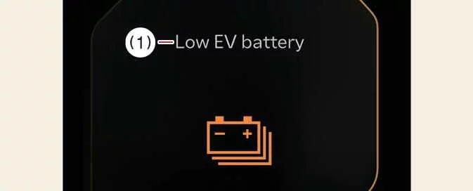 Kia EV6 low EV battery warning message displayed on instrument cluster