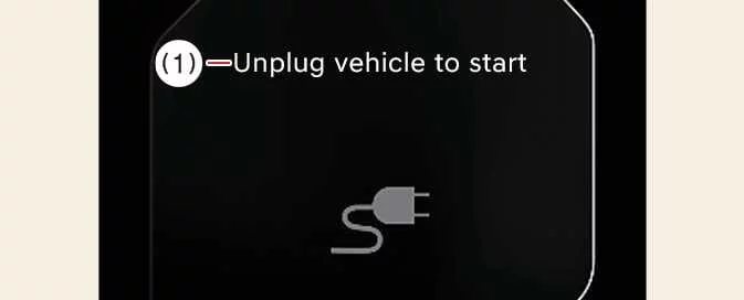 Kia EV6 unplug vehicle to start warning message
