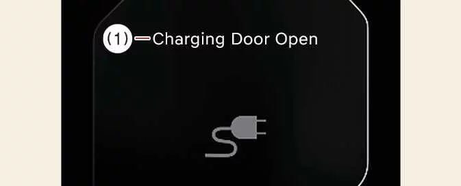 Kia EV6 charging door open warning message on instrument display