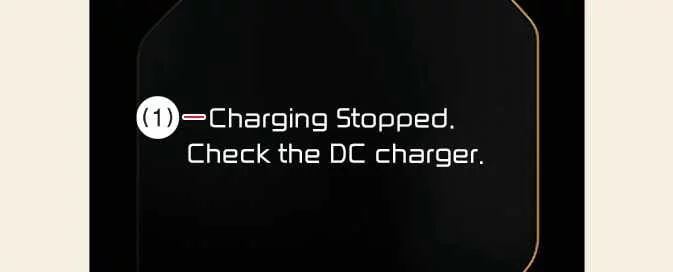 Kia EV6 DC charging stopped warning message