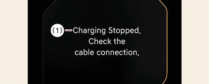 Kia EV6 charging interrupted cable connection warning