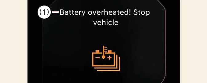 Kia EV6 battery overheated stop vehicle warning message