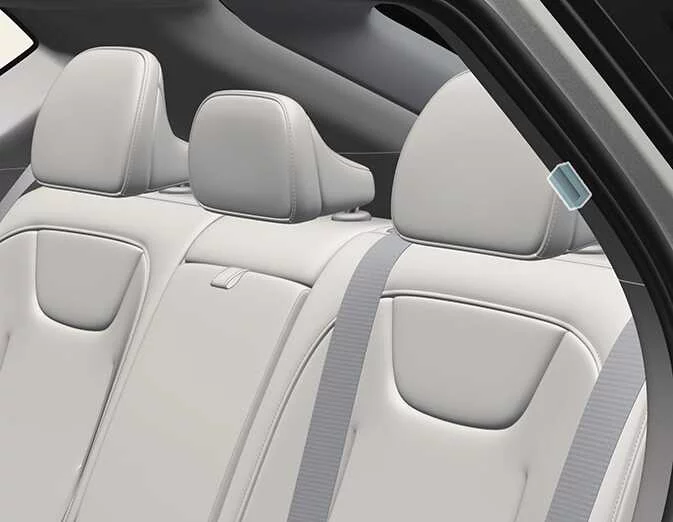 Kia EV6 side impact sensor mounted near C-pillar