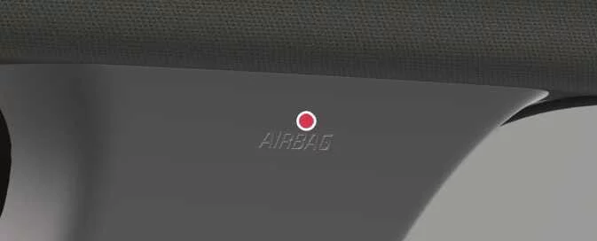 Kia EV6 curtain airbag deployment along roof rail