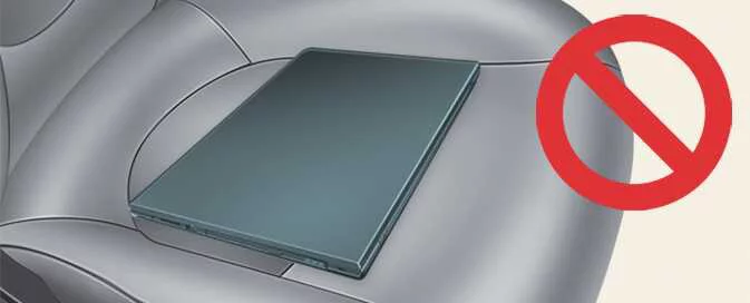 Electronic devices and heavy objects placed on Kia EV6 passenger seat