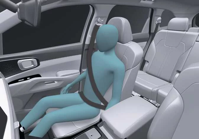 Proper front passenger seating position in Kia EV6