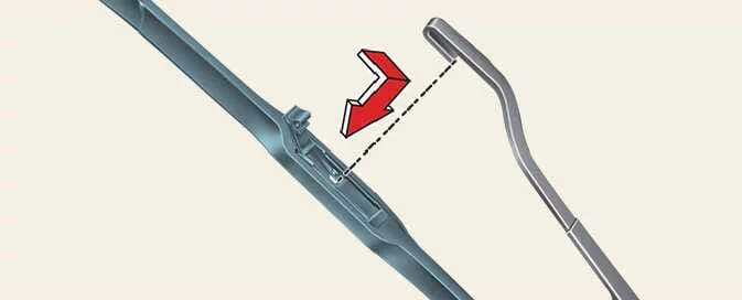 Kia EV6 installing replacement Type B windshield wiper blade