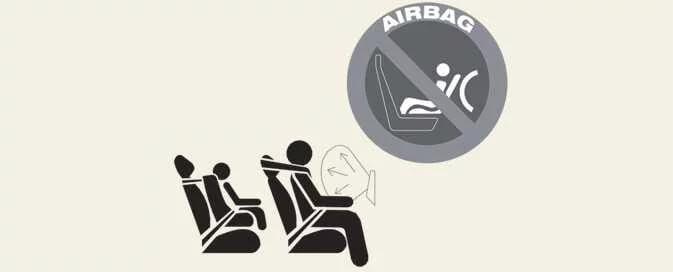 Warning against installing child restraint system on front passenger seat in Kia EV6