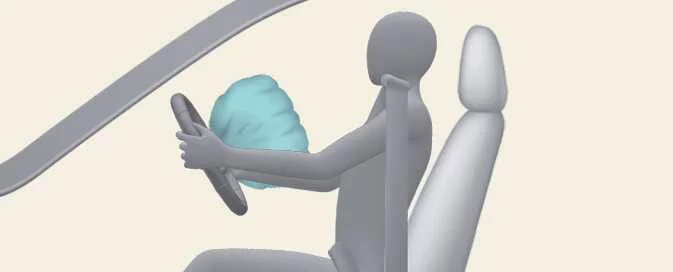 Deploying driver front airbag in Kia EV6
