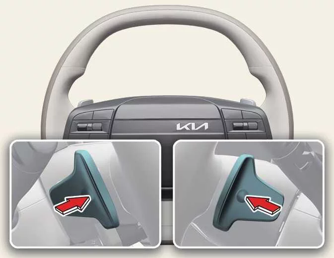 Kia EV6 regenerative braking paddle shifter Type A steering wheel controls