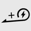 Kia EV6 left regenerative paddle shifter icon