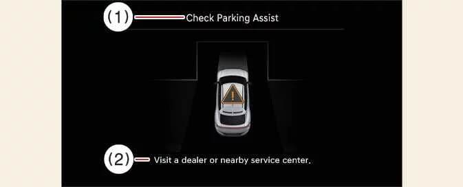 Kia EV6 Remote Smart Parking Assist system inspection warning message