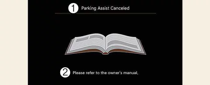 Kia EV6 Parking Assist canceled notification screen