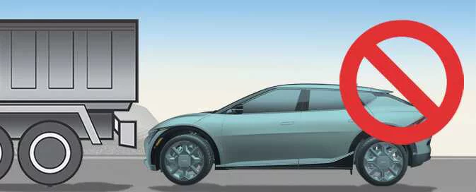 Kia EV6 Safe Exit Assist collision warning message on cluster display