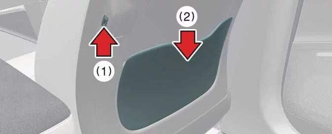 Kia EV6 rear passenger seatback storage pocket and USB charging port