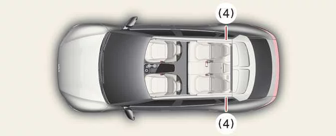 Kia EV6 rear seat pretensioner system and SRS module component layout