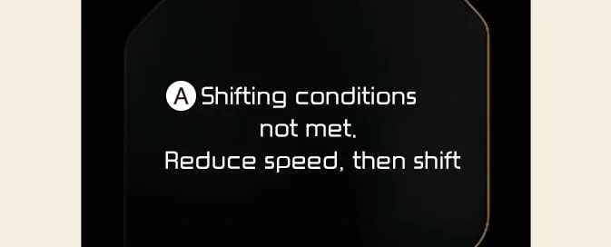 Kia EV6 warning message for shifting conditions not met and reduce speed notice