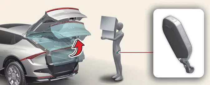 Kia EV6 smart liftgate with auto open feature demonstration