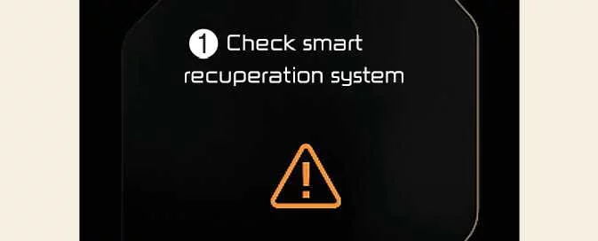 Kia EV6 Smart Regeneration System malfunction warning displayed on instrument cluster