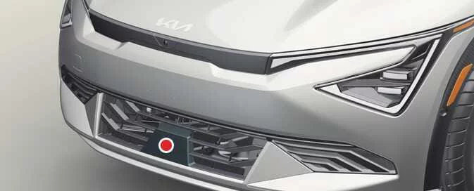 Kia EV6 front radar sensor location and vehicle-to-vehicle distance recognition system
