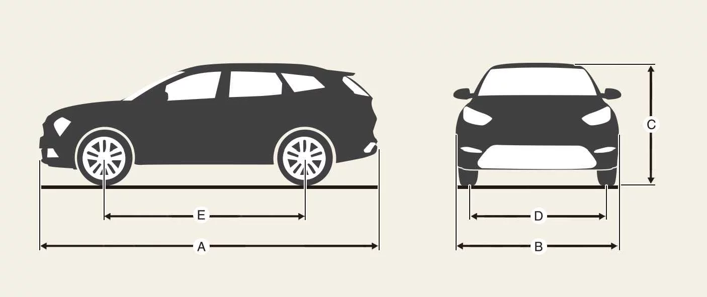 Kia EV6 exterior dimensions and wheelbase illustration