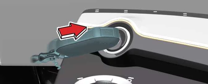 Kia EV6 emergency start with smart key touching EV button