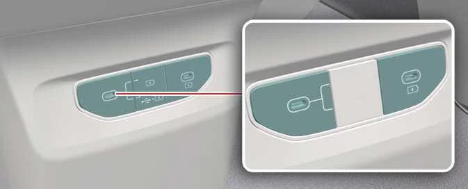 Kia EV6 front USB charging ports and device connectivity system