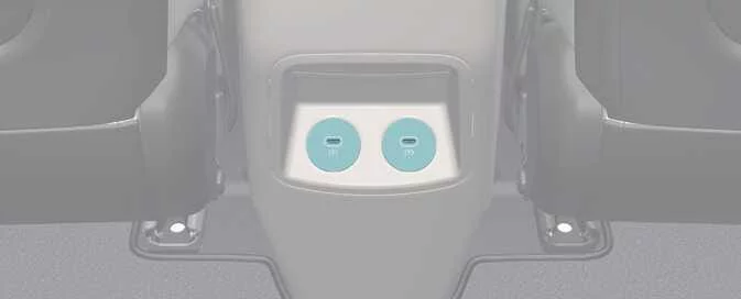 Kia EV6 USB-C fast charging outlet inside cabin