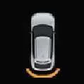 Kia EV6 infotainment parking warning display for close-range obstacle detection
