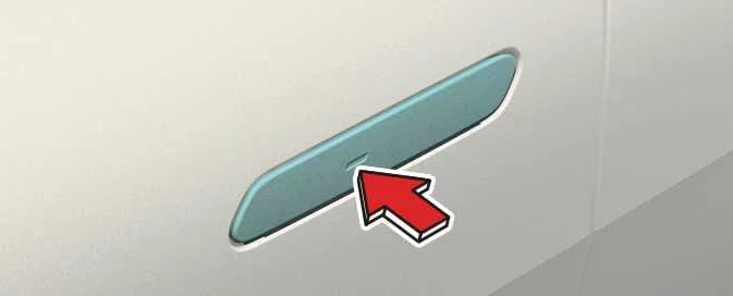 Kia EV6 manual touch sensor unlocking system with recessed door handles